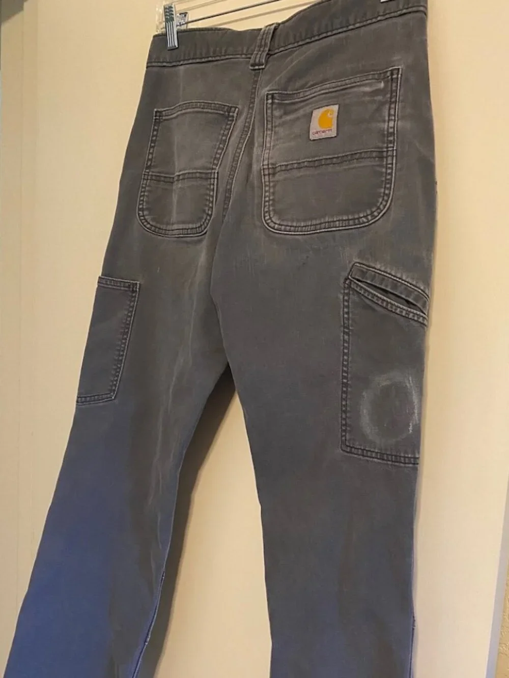 Beautifully Worn Carhartt Women's Double Knee Work Pants, Relaxed Fit, 30 x 32